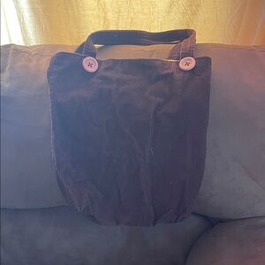 Brown Corduroy Tote Bag